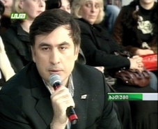 President Mikheil Saakashvili in Batumi yesterday